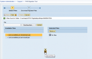 NW 7.30 PAR Migration Tool Download Files Download location to download and migrated files in NW 7.30 PAR Migration Tool