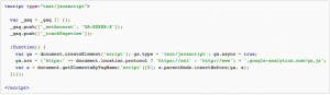 Google Analytics Page Tag Sample