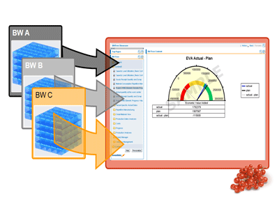 Integrate several BW systems into one easy-to-use iView. Your users will appreciate it. 