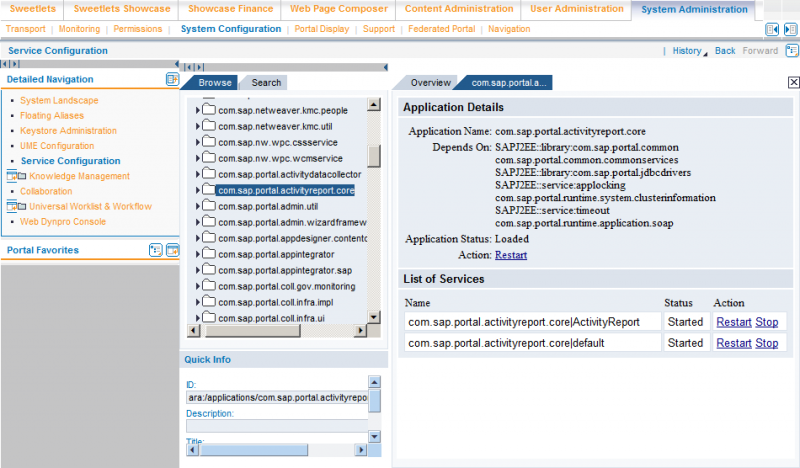 SAP Portal Activity Report Services on NW 7.0 Portal