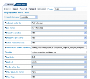 World Times administrative set-up - A glimpse of all iView properties